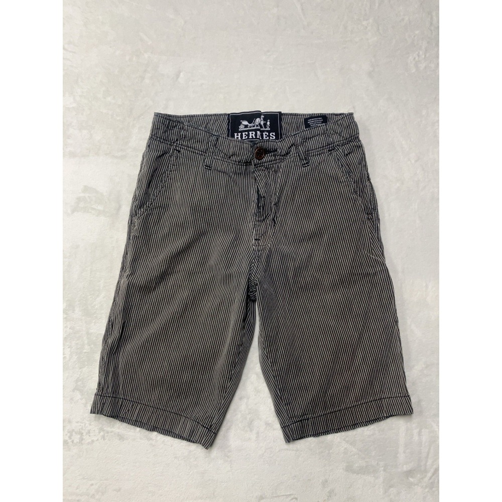 Vintage 90s Hermes Shorts Mens Tag 30‎ (Fits 28) Liberty Hickory Stripe Railroad